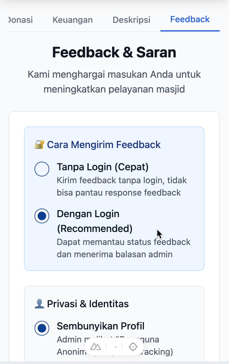 Sampaikan Apresiasi atau Saran