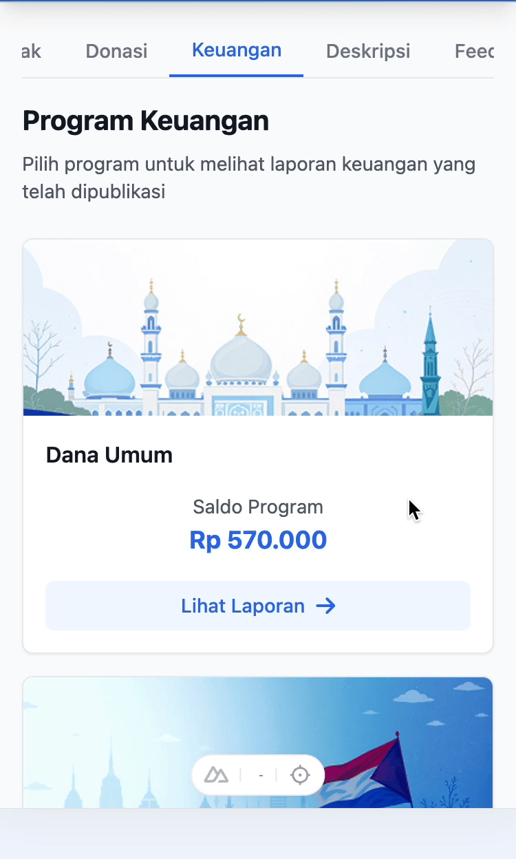 Cek Program Keuangan Masjid